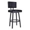 Armen Living Balboa 26" Counter Height Swivel Vintage Black Faux Leather and Metal Bar Stool LCBBBABLVB26 - alternate 1